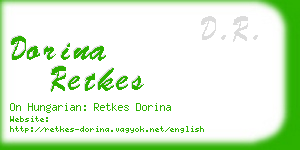 dorina retkes business card